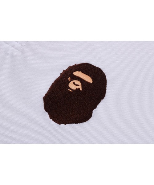 「A BATHING APE」 半袖ポロシャツ X-LARGE ネイビー メンズの画像