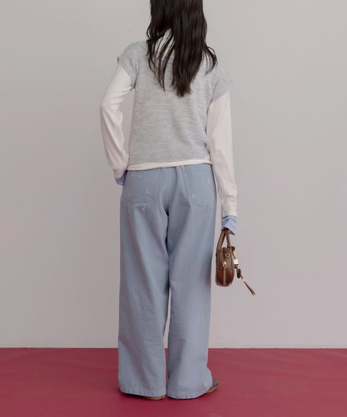 Eimee Law（エイミーロウ） チノパン エンブロイダリー コットン