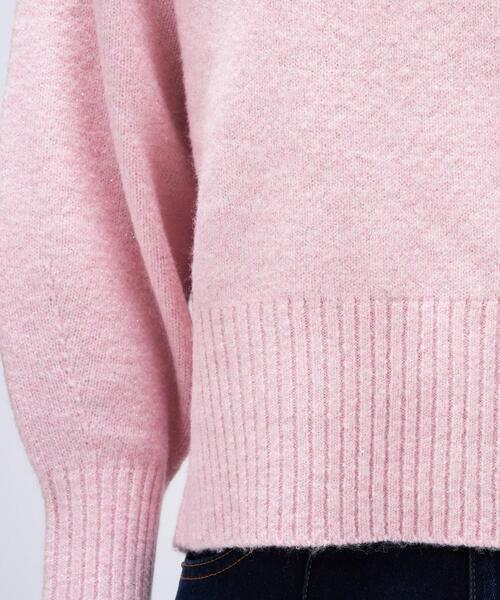 ANAYI ラメ入りピンクハイネックニット ikka（イッカ） ニット セーター ラメ畦ハイネックニットプルオーバー