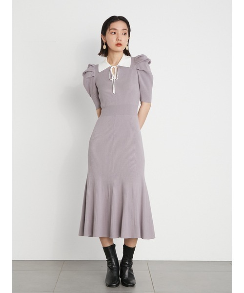 「LILY BROWN」 ニットワンピース FREE ブラック レディース_画像2