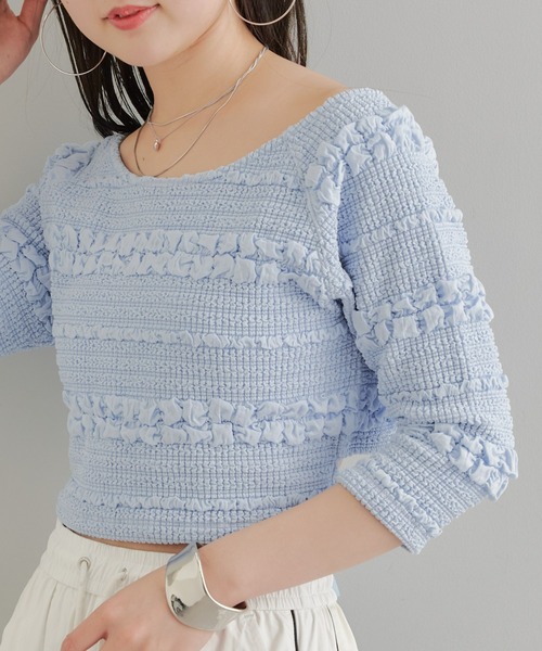 Chico（チコ） 7分袖カットソー FREE ブラック レディース : ZOZOTOWN