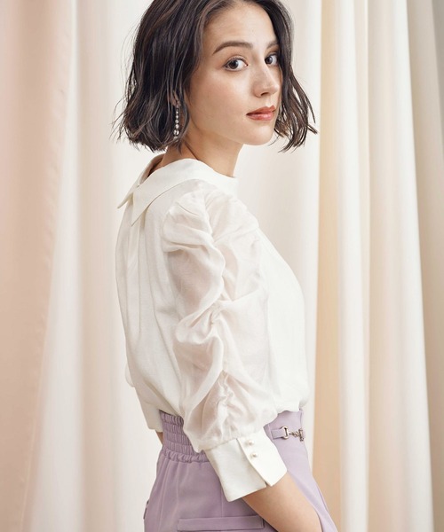 「NOELA」 7分袖ブラウス フリー ピンク レディース_画像6