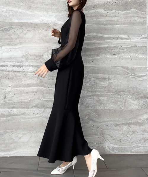 JUNOAH（ジュノア） 長袖ワンピース X-LARGE ブラック系その他2