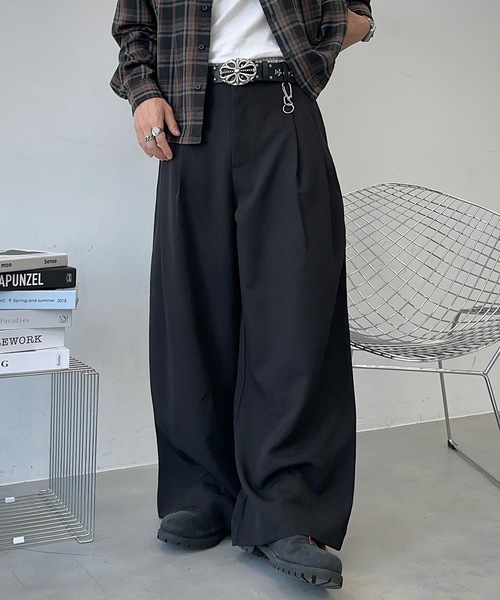 SADE ワイドパンツ マルチカラー MandO（エムオー） ワイドパンツ スラックス 2WAYカラビナ付き