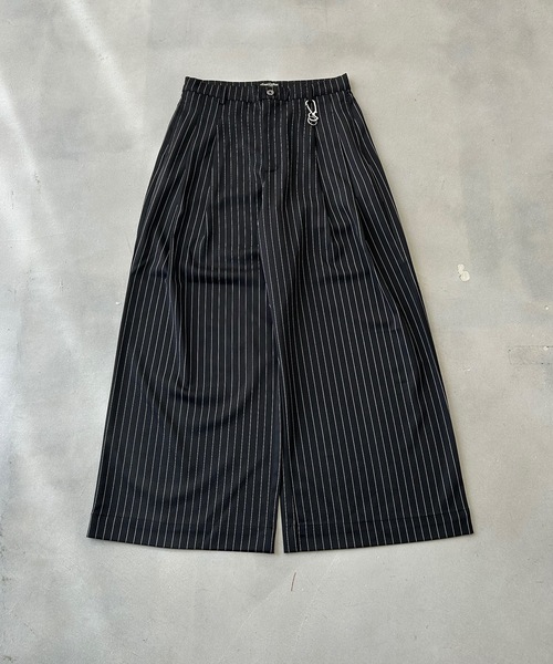 MandO（エムオー） ワイドパンツ スラックス 2WAYカラビナ付き
