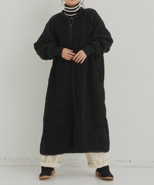 「Libra Cue」 ノーカラーコート FREE ブラック レディース_画像6