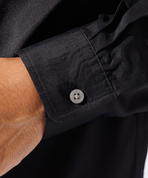 「ABAHOUSE GRAY」 長袖シャツ 46 グレイッシュベージュ メンズ_画像9