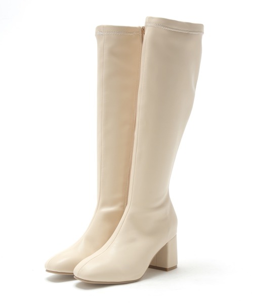 「attagirl」 ロングブーツ L アイボリー レディース_画像2