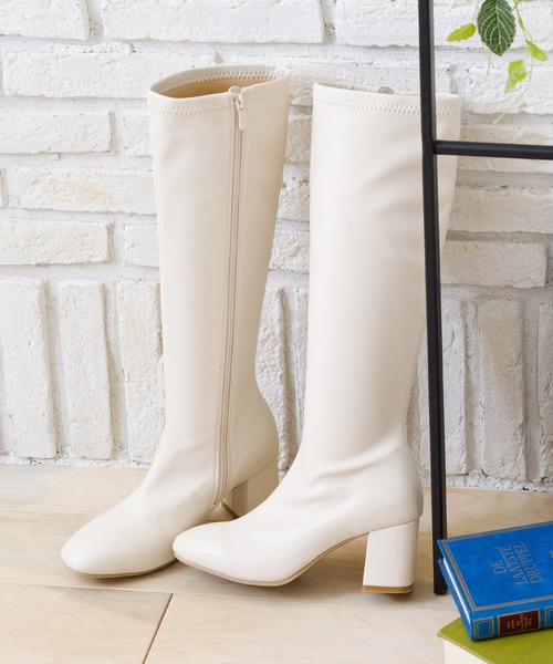 「attagirl」 ロングブーツ L アイボリー レディース_画像8