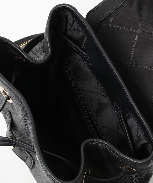 MICHAEL KORS ブラックレザーリュック MICHAEL KORS（マイケルコース） ワンポイントリュック - ブラック