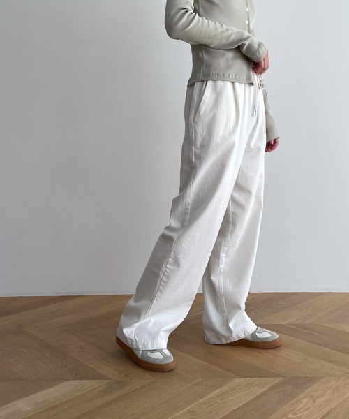 「CANAL JEAN」 「El mar」イージーパンツ ONE SIZE ブラック レディース_画像2