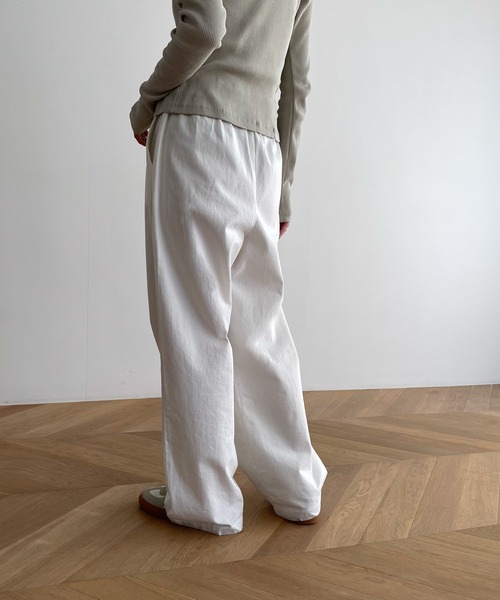 「CANAL JEAN」 「El mar」イージーパンツ ONE SIZE ブラック レディース_画像3