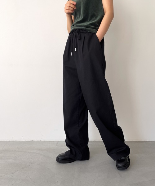 「CANAL JEAN」 「El mar」イージーパンツ ONE SIZE ブラック レディース_画像5