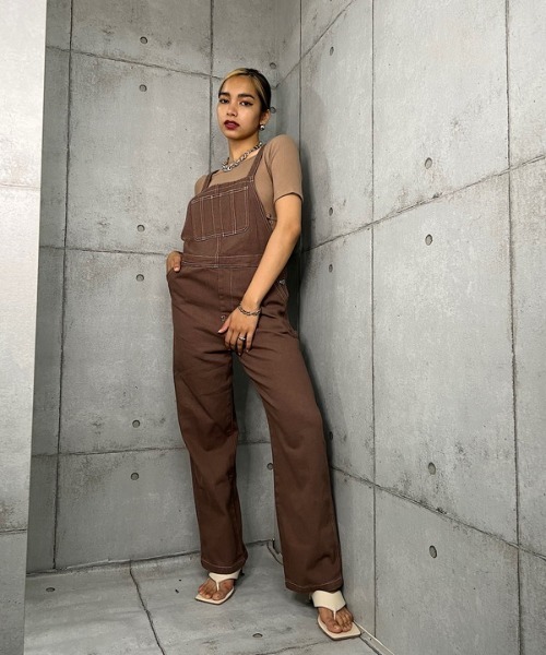 「ROGER AND RAW」 オーバーオール FREE ブラウン レディース_画像8