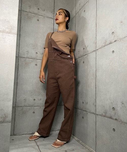 「ROGER AND RAW」 オーバーオール FREE ブラウン レディース_画像9