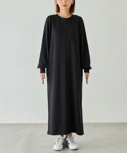 「LAVEANGE」 長袖ワンピース 3L ブラック レディース_画像2