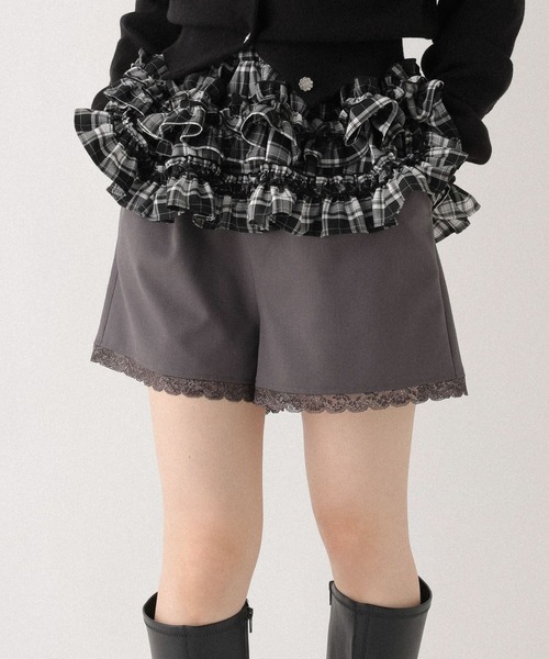 Heather（ヘザー） パンツ ドッキングレースショートパンツ 652148