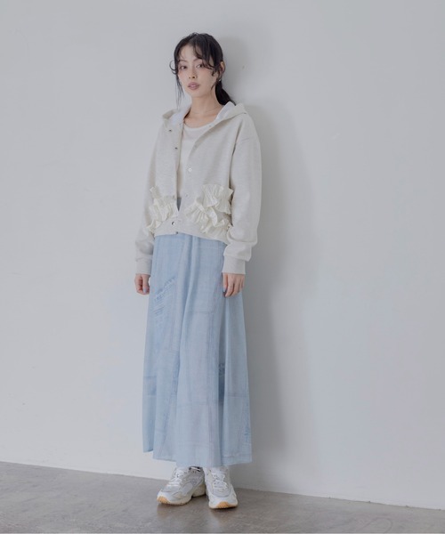 新品Eimee Law スカート パッチワークデニムプリントバイヤススカート パッチワークデニムプリントバイヤススカート Eimee Law│Eimee Law