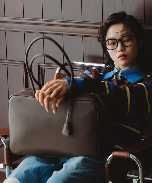 ボストンバッグ 「A4対応」ロングハンドル スクエア レディース メンズ