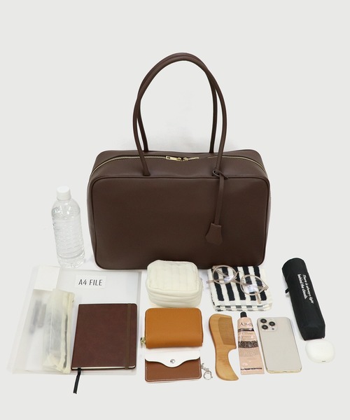 ボストンバッグ 「A4対応」ロングハンドル スクエア レディース メンズ