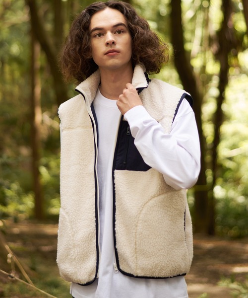 「ragged mountain」 ベスト MEDIUM ブラック メンズ_画像2