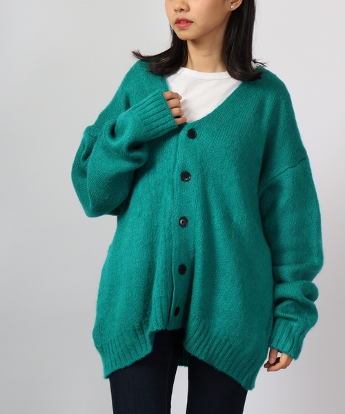 「Bling Leads」 ニットカーディガン L グリーン メンズ_画像2