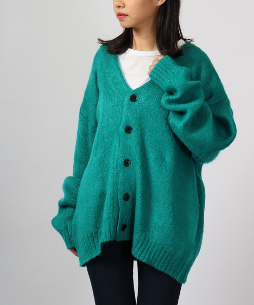 「Bling Leads」 ニットカーディガン L グリーン メンズ_画像3