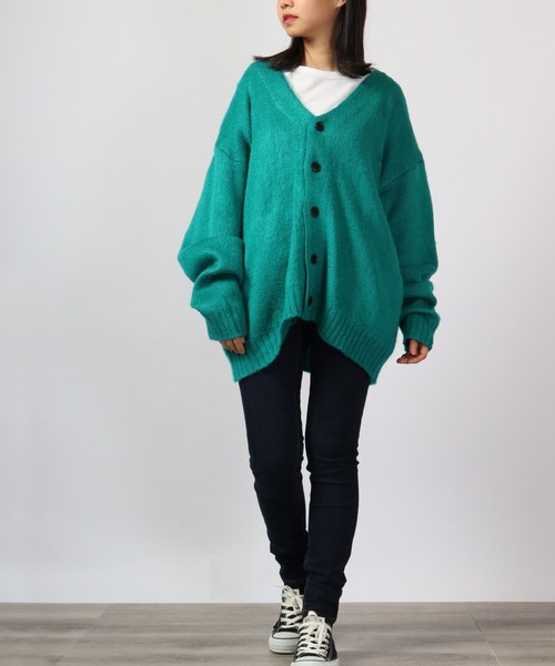 「Bling Leads」 ニットカーディガン L グリーン メンズ_画像6