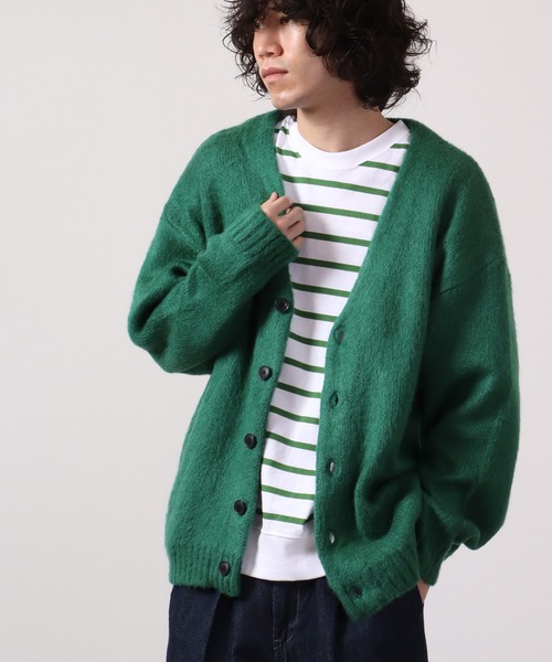 「Bling Leads」 ニットカーディガン L グリーン メンズ_画像7