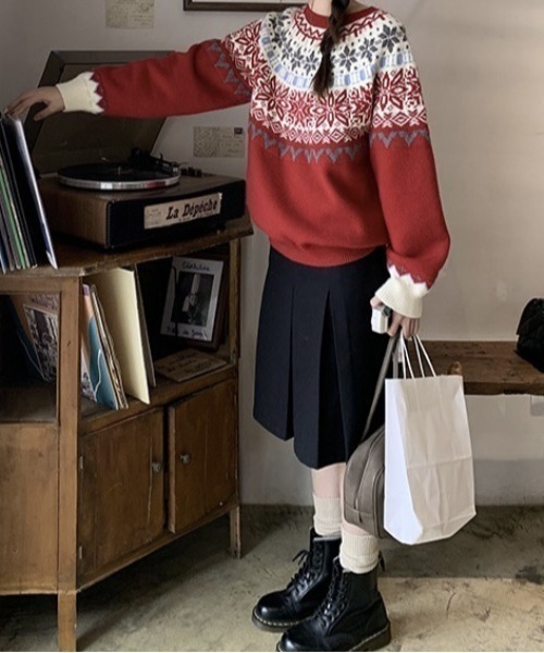 「NANEA」 長袖ニット フリー ブルー レディース