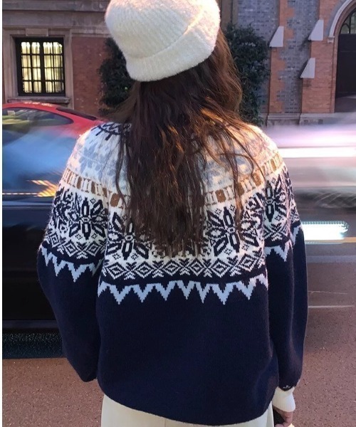 「NANEA」 長袖ニット フリー ブルー レディース