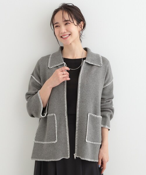 SHOO・LA・RUE（シューラルー） カーディガン ステッチ襟付きが魅力な