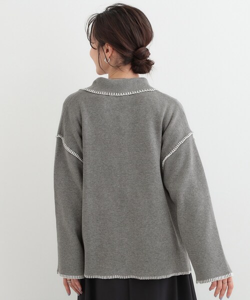 SHOO・LA・RUE（シューラルー） カーディガン ステッチ襟付きが魅力な