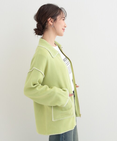 SHOO・LA・RUE（シューラルー） カーディガン ステッチ襟付きが魅力な