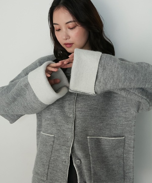 「forksy.」 カーディガン FREE チャコール レディース_画像2