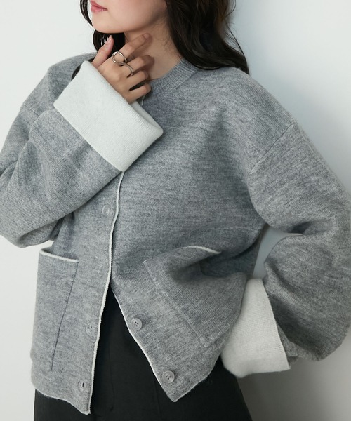 「forksy.」 カーディガン FREE チャコール レディース_画像3