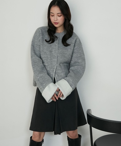 「forksy.」 カーディガン FREE チャコール レディース_画像6