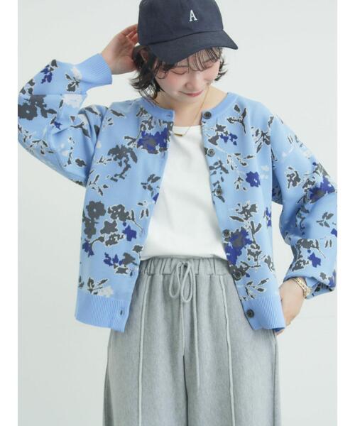 Samansa Mos2（サマンサモスモス） カーディガン 花柄スポンディッシュ