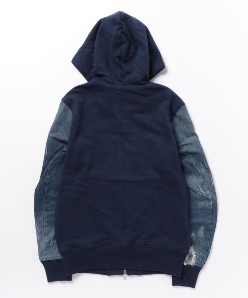 「DIESEL」 ジップアップパーカー X-SMALL ネイビー メンズ