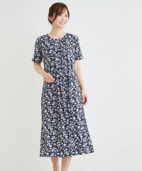 LAURA ASHLEY（ローラアシュレイ） ワンピース 「洗える／ジャージ素材