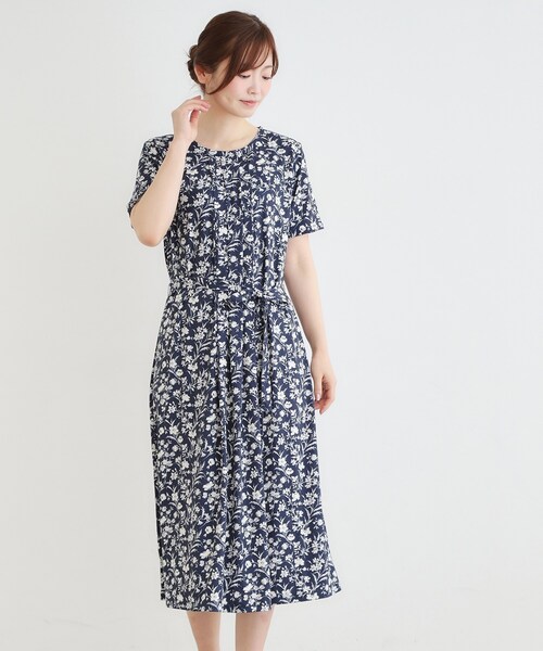 LAURA ASHLEY（ローラアシュレイ） ワンピース 「洗える／ジャージ素材