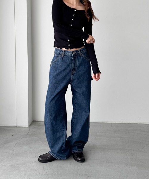「CANAL JEAN」 「el mar」デニムパンツ MEDIUM インディゴブルー レディースの画像