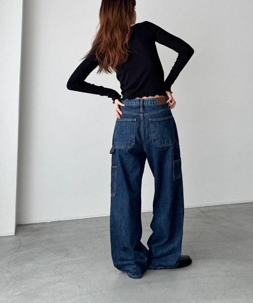 「CANAL JEAN」 「el mar」デニムパンツ MEDIUM インディゴブルー レディースの画像