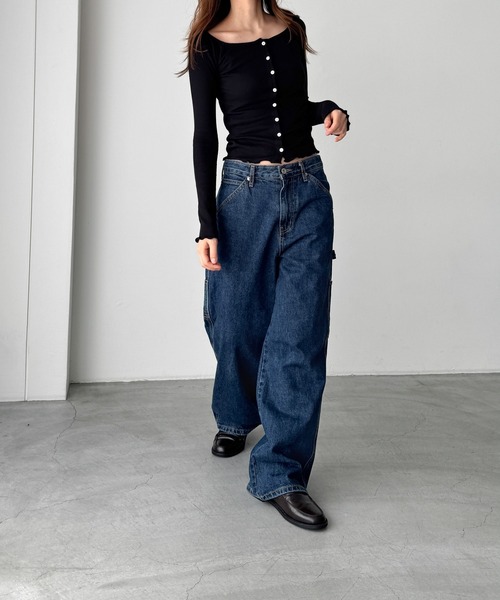 「CANAL JEAN」 「el mar」デニムパンツ MEDIUM インディゴブルー レディースの画像