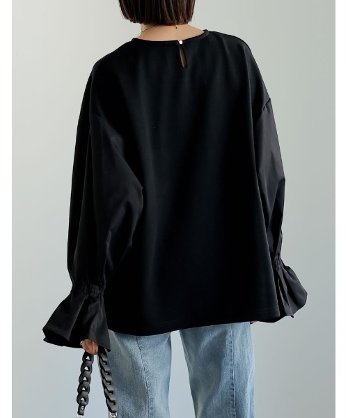 「Re:EDIT」 スウェットカットソー LARGE ブラック レディース_画像6