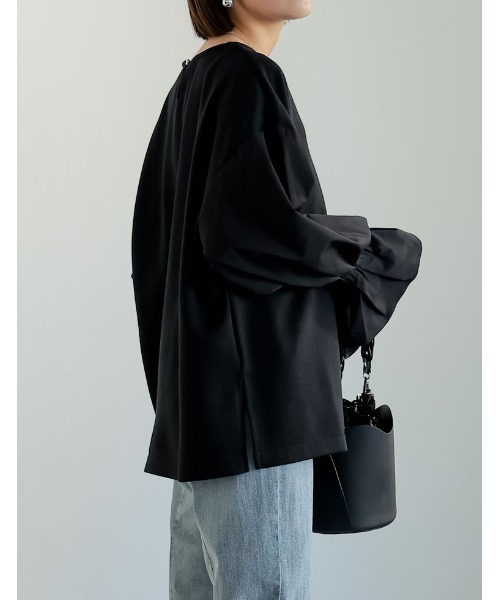 「Re:EDIT」 スウェットカットソー LARGE ブラック レディース_画像7