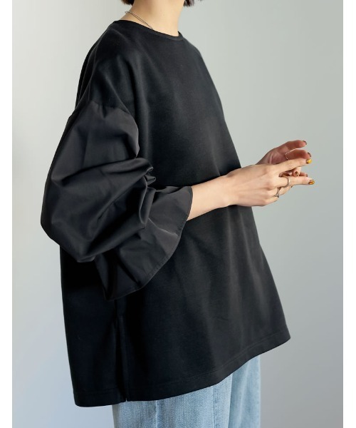 「Re:EDIT」 スウェットカットソー LARGE ブラック レディース_画像9