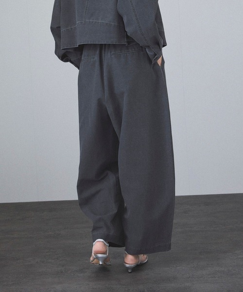 「SALON adam et rope'」 イージーパンツ S チャコールグレー レディースの画像