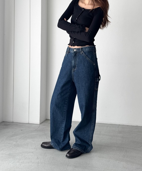 「CANAL JEAN」 デニムパンツ SMALL インディゴブルー レディース