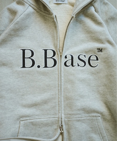 BROKEN BASE（ブロークンベース） ジップアップパーカー MEDIUM ライト